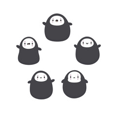 cute ghost vector white background