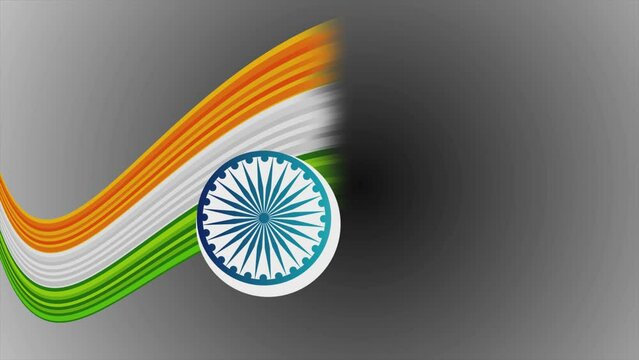 Indian Independence Day Animated Greeting Card And Celebration.