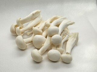 mushrooms on a wooden board