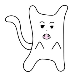 line pattern cat