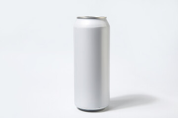 Can of fresh soda on white background