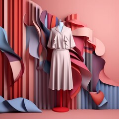 Fashion and Fabric Theme 3D Abstract Background