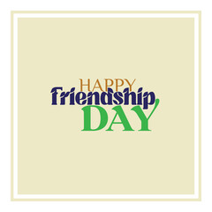 friendship day creative and typography
