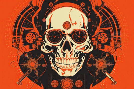 Futuristic Cyber Grunge Profile Background Design Graphic