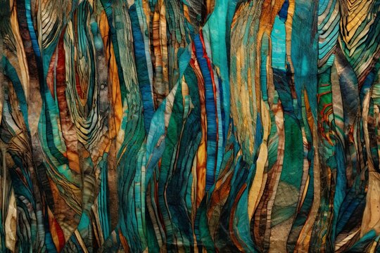 Futuristic Nature-Tech Fusion -  Mesmerizing Macro Hybrid Texture Background