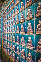 Details of ShanYin - Benevolent Voice Pavilion in Yong'an Temple of Eternal Peace in Beihai Park, Beijing, China