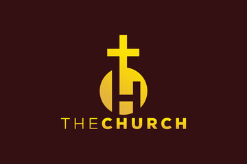 Obraz premium Trendy and Professional letter H church sign Christian and peaceful vector logo