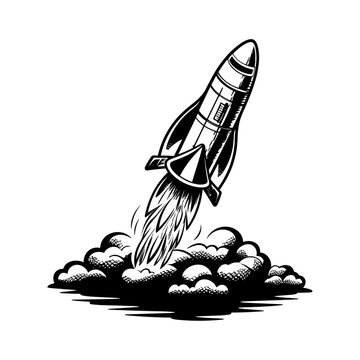 recommend clip art: illustration of a rocket on a white background.