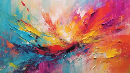  vibrant colors and bold brushstrokes on an abstract background