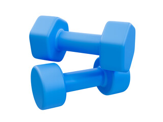 3d minimal dumbbell. workout or exercise concept. 3d illustration.
