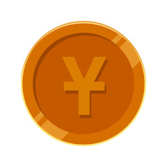 Yuan China Bronze Copper Coin Vector