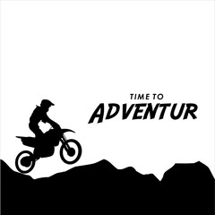 Motocross Bike Silhouette Motorcycle, dirt, bike, bicycle Accessories, suitable for banner and logo design