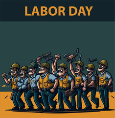 Labor day poster vector illustration ai generated 
