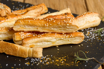 Sticks with sesame and cumin