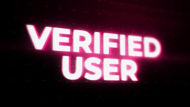 Verified User Warning Alert Error Message flashing on Screen, Computer system crash. concept of Authentication security. Privacy ign in page, user authorization. Login authentication. Approved user.