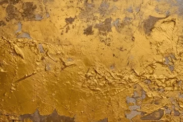 Crédence de cuisine en verre imprimé Vieux mur texturé sale Golden background, gold leafing, created with Generative AI technology