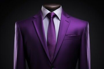 Elegant men purple suit tailor. Generate Ai