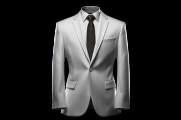 Elegant men white suit concept. Generate Ai
