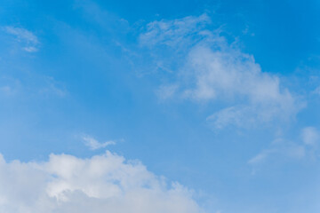 Blue sky and white clouds in the sky