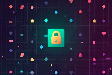 Modern Tech Encrypted Data Theme Background