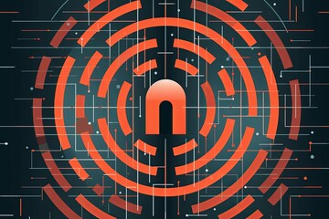 Modern Tech Encrypted Data Theme Background