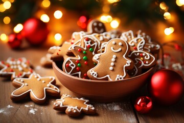 Gingerbread christmas cookies. Generate Ai