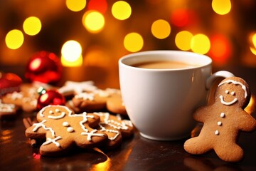 Gingerbread christmas cookies breakfast. Generate Ai