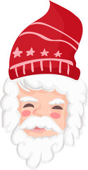 Santa claus cartoon. Christmas style illustration.