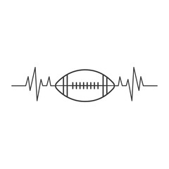 American football Outline, Rugby Vector, Rugby illustration, American football Vector, Football Line Art, Outline, Sports illustration, American Ball, vector, Football silhouette, silhouette, Sports 