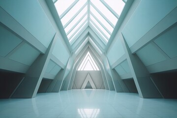 Obraz premium Otherworldly Minimalist Architecture Design Photo