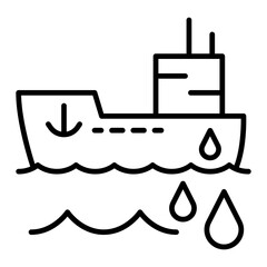 Fototapeta premium Ship waste icon