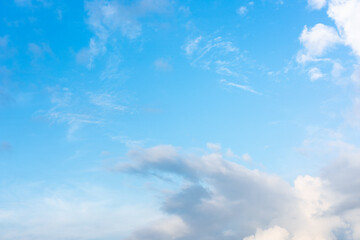 Blue sky and white clouds in the sky