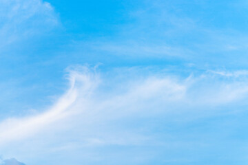 Naklejka na ściany i meble Blue sky and white clouds in the sky