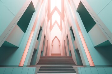 Fototapeta premium Otherworldly Minimalist Architecture Design Photo
