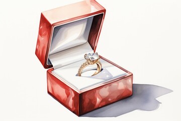 Diamond ring box. Generate Ai