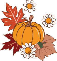 Fall vibes Groovy element