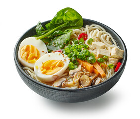 bowl of vegetarian ramen soup