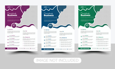 Vector modern business flyer template