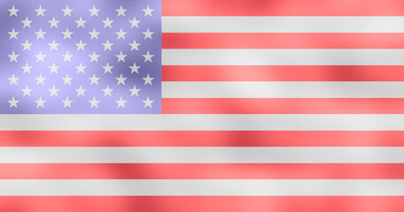 Fototapeta premium High-Resolution Flag of the United States in 10:19 Original Proportions, American Flag Design With Metallic Glossy Texture, Perfect for Presentations, Branding, Patriotic Art, or Digital Backgrounds