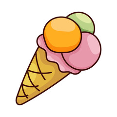 Ice Cream Cone Dessert Sticker