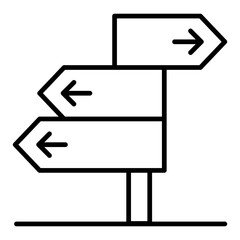 direction sign icon