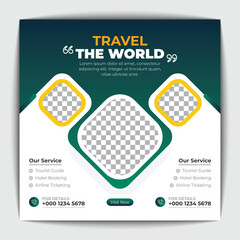 Travel social media banner