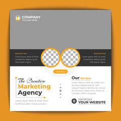 Corporate social media post and web banner template