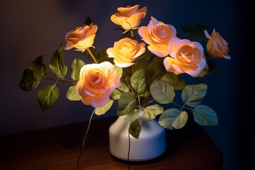 Portrait of a Stylish Roses Arrangment Indoors