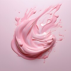 3d illustration  of  facial cream isolated on pink background created  with Generative AI technology