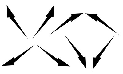 Curved arrow icon vector illustration on white background.