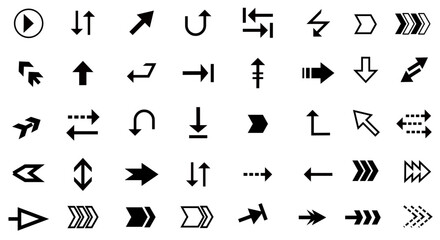 Arrow icons symbol set. vector illustration 