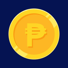 Gold Coin Peso Philippine Money Vector