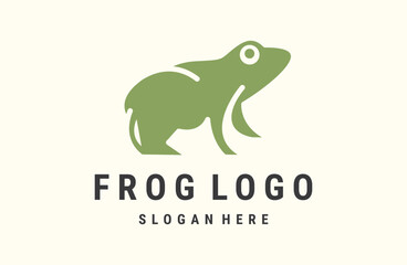 Frog Logo Design Template  Vector icon .