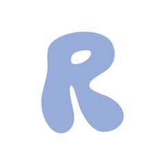 Bubble alphabet illustration